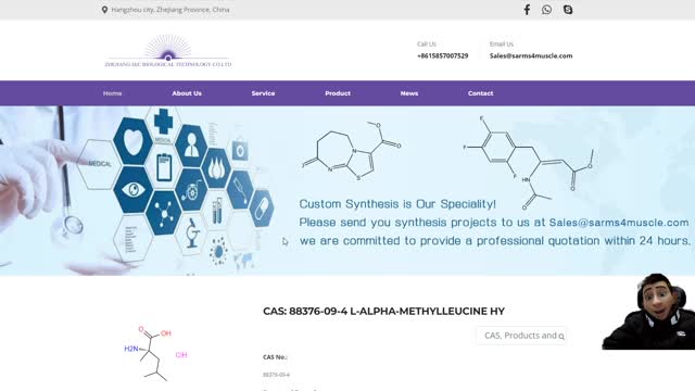 cas: 88376-09-4 L-alpha-Methylleucine hy