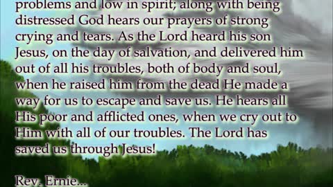 Daily Message from Rev. Ernie, March 31, 2022