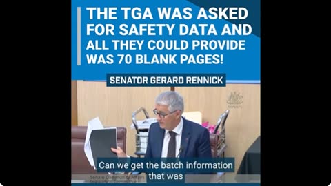 Australian Regulator Release 70 Redacted Pages of Safety Data | Gerard Rennick