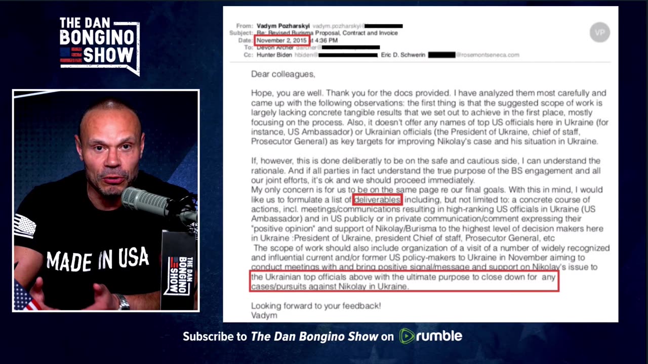 Bongino ::: Barisma / Ukraine BIDEN $BILLION firing an Ukrainian Official