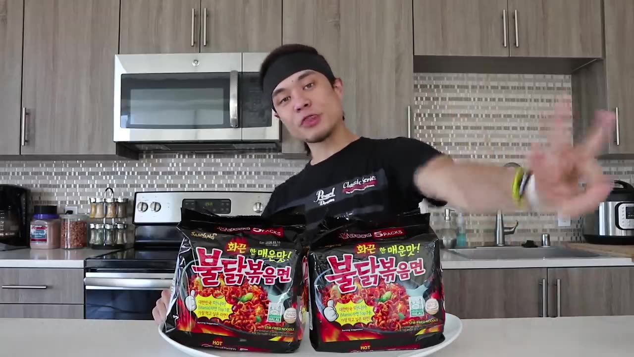 Most Korean Fire Noodles Ever Eaten (x15 Packs) | 불닭 볶음면 도전