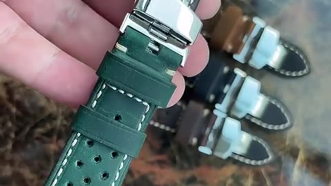 Genuine Leather Watch Ban 20mm 22mm Watchband Deploymen For Samsung Galaxy Watch