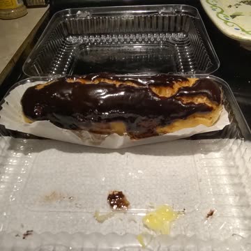 Eating Éclair From Bartz Bakery, Dbn, MI, 11/4/23