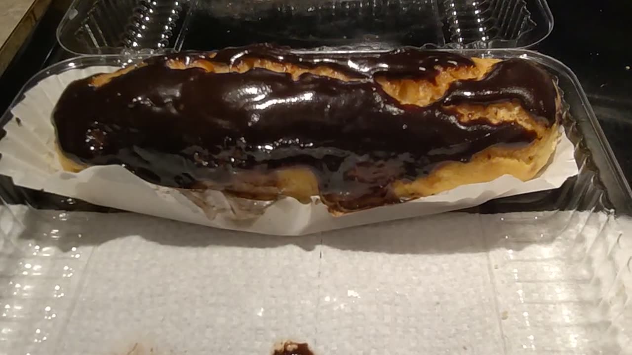 Eating Éclair From Bartz Bakery, Dbn, MI, 11/4/23