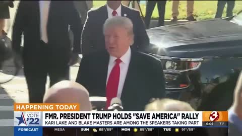 Former President Donald Trump to stop in Mesa as part of " Save America " Rally