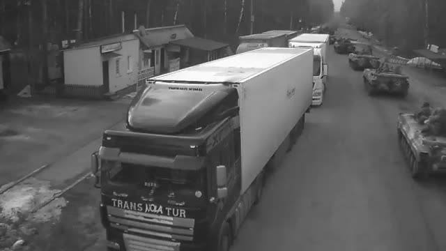 Russian - Belarusian Forces Moving to Ukraine via Senkivka Border Checkpoint - Watch Video