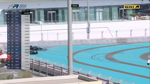 Formula Regional Asian Championship 2022. Race 2 Yas Marina Circuit. Crash