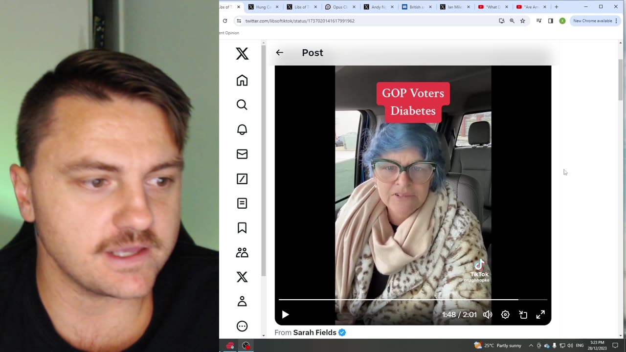 UNHINGED Blue Haired Lady wishes Diabetes on Opposition Voters!
