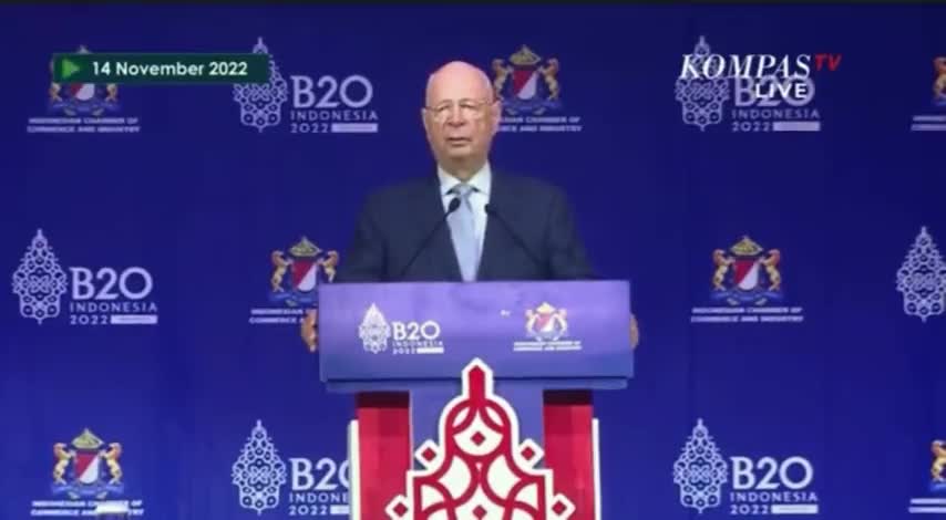 Klaus Schwab giving his instructions to our "elected leaders" at G20