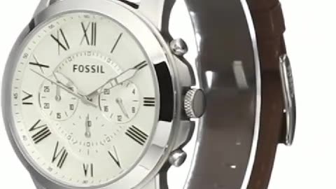 Fossil Grant Men's Chronograph Watch | Elegant Design with Genuine Leather or Stainless Steel Band"