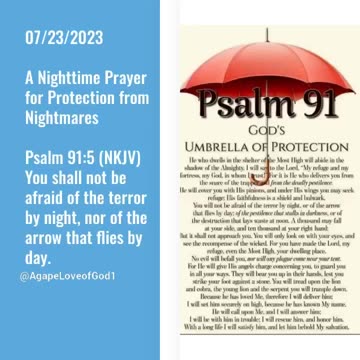A Nighttime Prayer for Protection from Nightmares