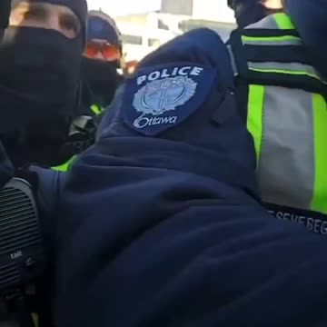 Castreau's Gestapo PUSHING female into CONCRETE telling her TO MOVE