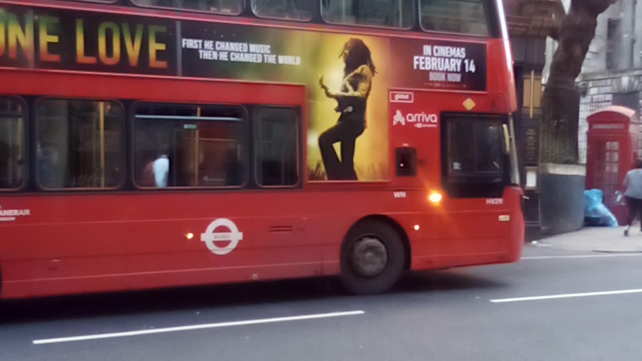 Bob Marley Movie on a London Bus