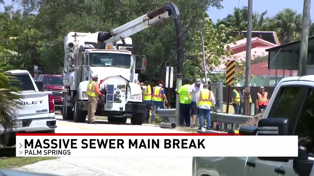 Health alert in Palm Springs due to sewer main break; residents advised to avoid waterways