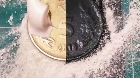 Cleaning a coin #coin #currency #satisfying #asmr #cleaningdirtycoins #restoration