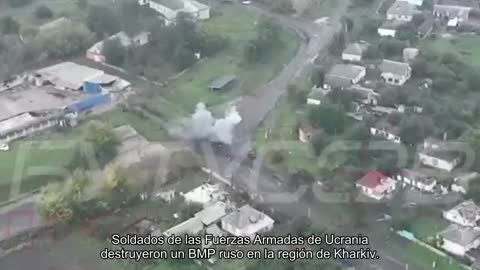 Soldados de las Fuerzas Armadas de Ucrania destruyeron un BMP ruso en la región de Kharkiv.