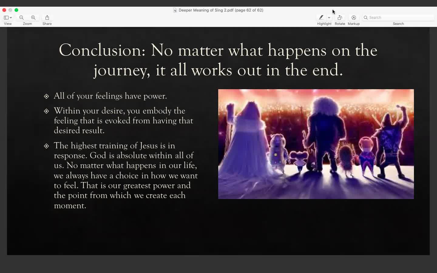 Deeper Meaning of Sing 2