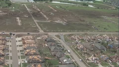 Aerial View Of EF5 Tornado Damage Path - Moore, OK May 19, 2013