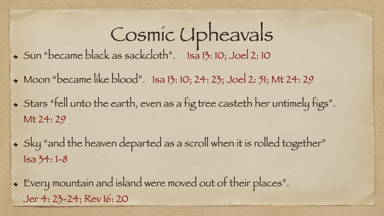 Opening of the Seals Chapter 6 Book of Revelation