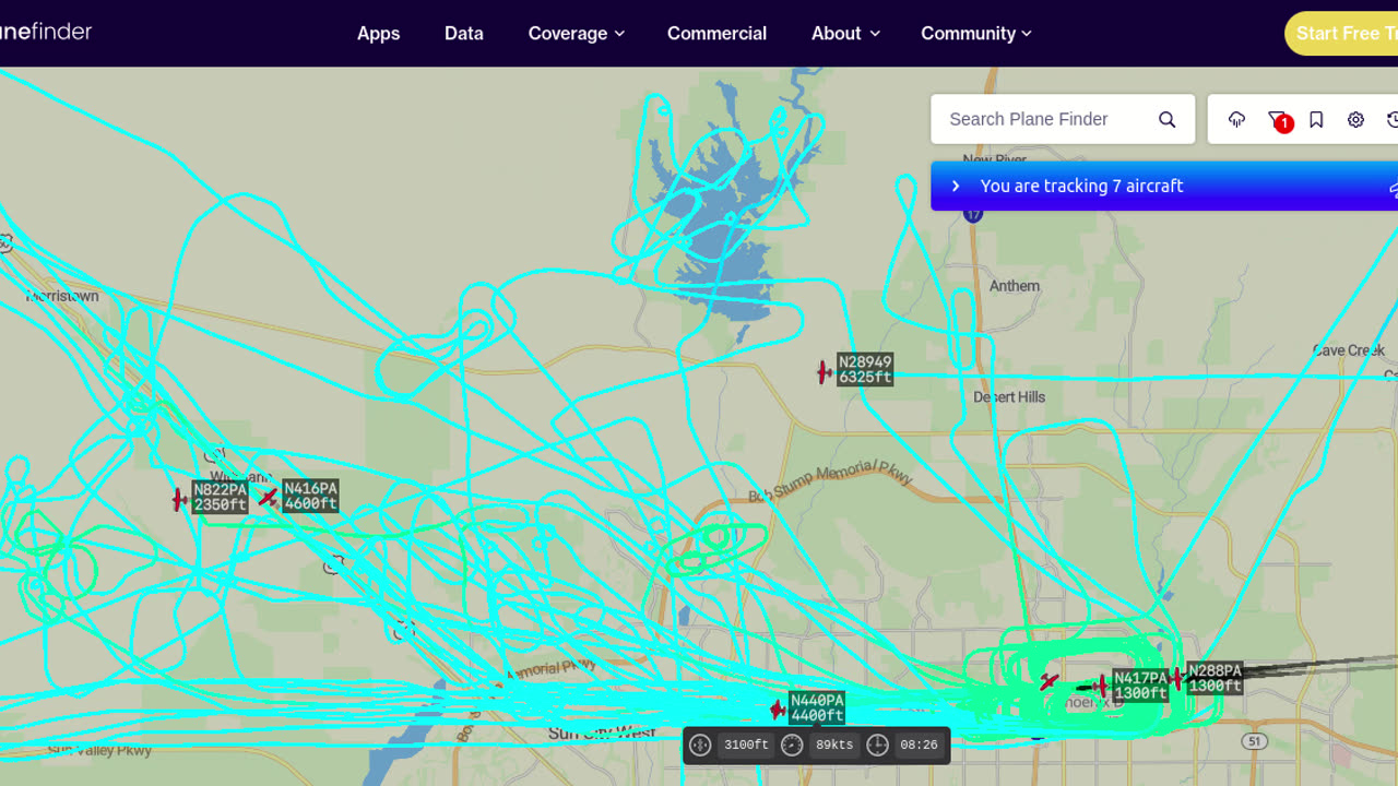 Bank of utah Nazi stalking program using PIPER ARCHERS over Phoenix AZ with Student pilots