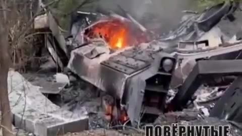 Damaged AFU Armor, Possibly M2 Bradley, Zaporozhia Front - Ukraine War Combat Footage 2023 Today