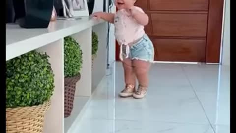 Cute Baby super funny reactions - Try not to laugh ❤️😂😂😂😂😂 #1 #Shorts