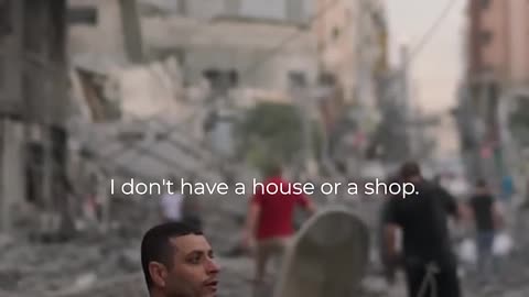 Man sits over his destroyed house after Israeli strike AJ #shorts.mp4