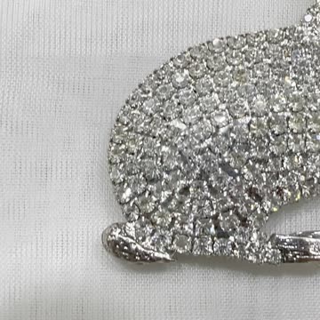Swarovski Crystal Pin. Rabbit. Brooch. Made with Swarovski Crystal