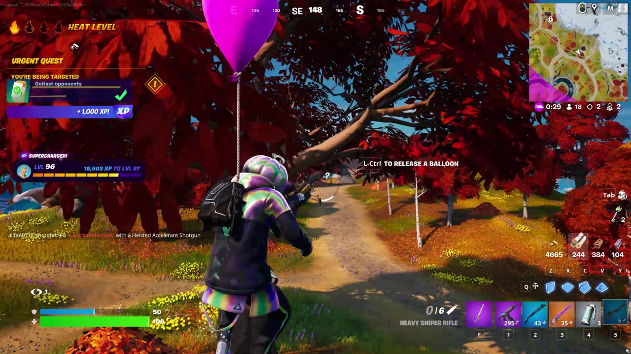 Fortnite - Jumping with a balloon 🎮🐱‍🐉🐱‍🏍