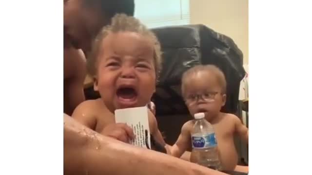 The kid in glasses hit the "UHHH" at the right time