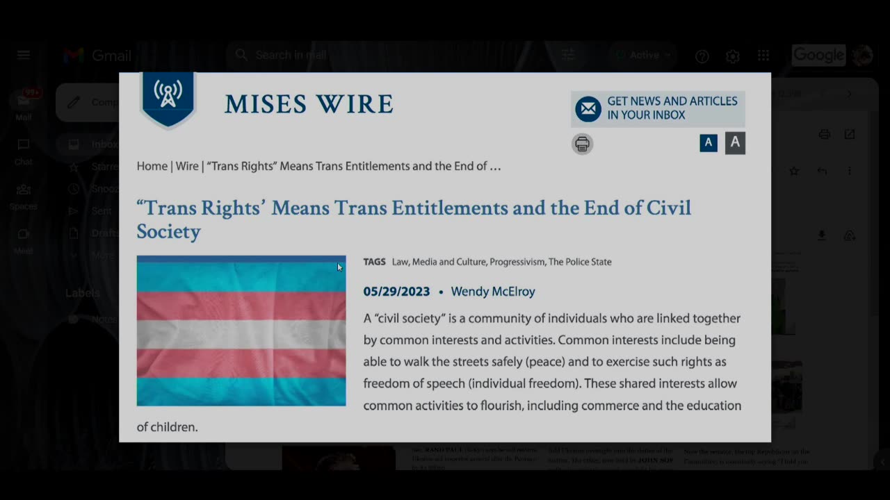 From 'Trans Rights' To 'Trans Entitlements' - A Threat To Civil Society