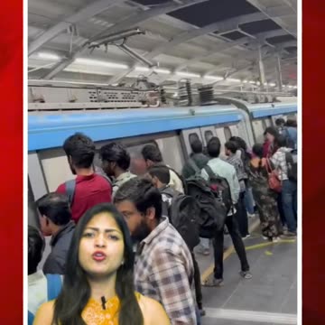 ఈ మెట్రోలో ఎక్కేదెలా? #short #hydmetro #hugecrowd #passengers | FBTV NEWS