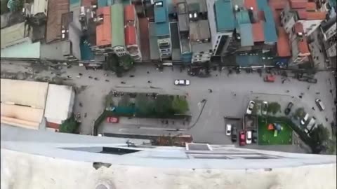 Scary Stunts On High Roof