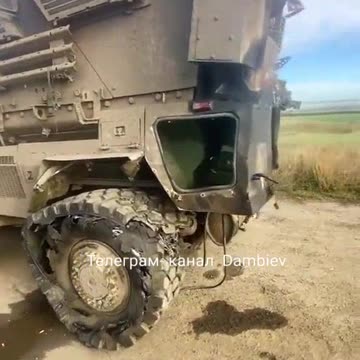 damaged American armored personnel carrier M1224 MaxxPro MRAP of the Armed Forces of Ukraine