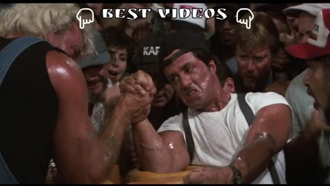 Sylvester Stallone vs Bonecrusher at the bar in the movie Over The Top (1987)