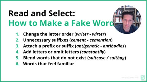 13 How to Make Fake Words for Read and Select Questions