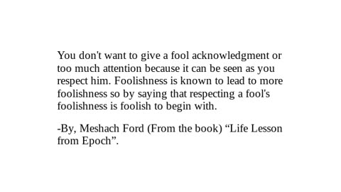 "Life Lesson from Epoch" -Checkout Description