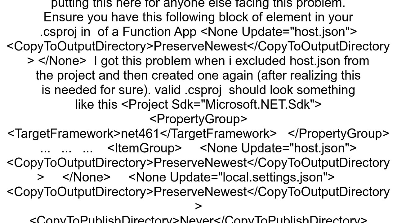 Azure function returns error No job functions found Try making your job classes and methods public