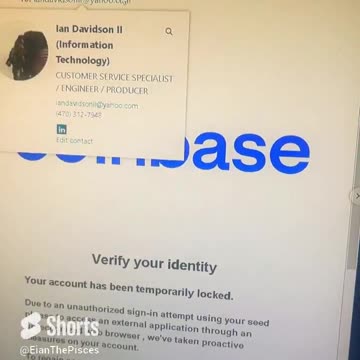 Coinbase Scam alert 🚨 lies they trying to steal my coins! #fyp #shorts
