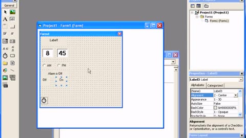 Learn Visual Basic 6 VB6 Alarm Clock Part 1