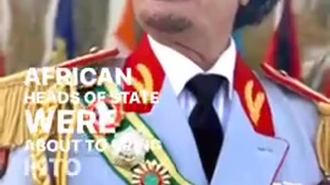 The reason Gaddafi was killed