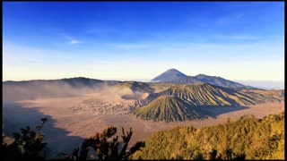 Timelapse pemandangan alam gunung Bromo