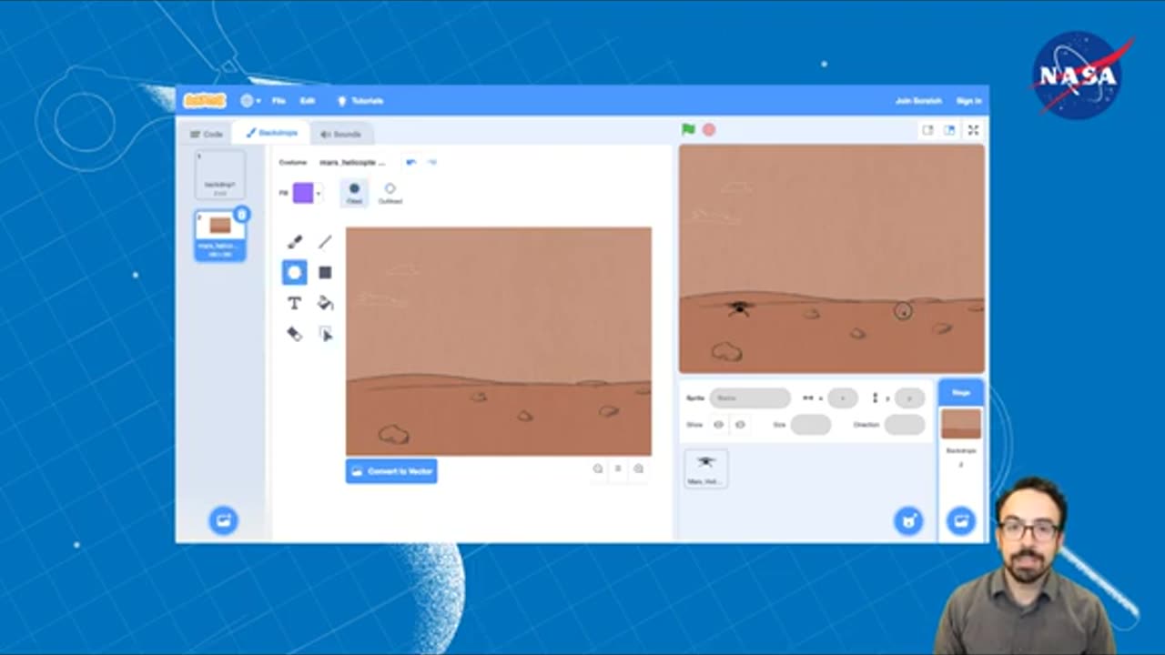 Learning Space: Code a Mars Helicopter Video Game