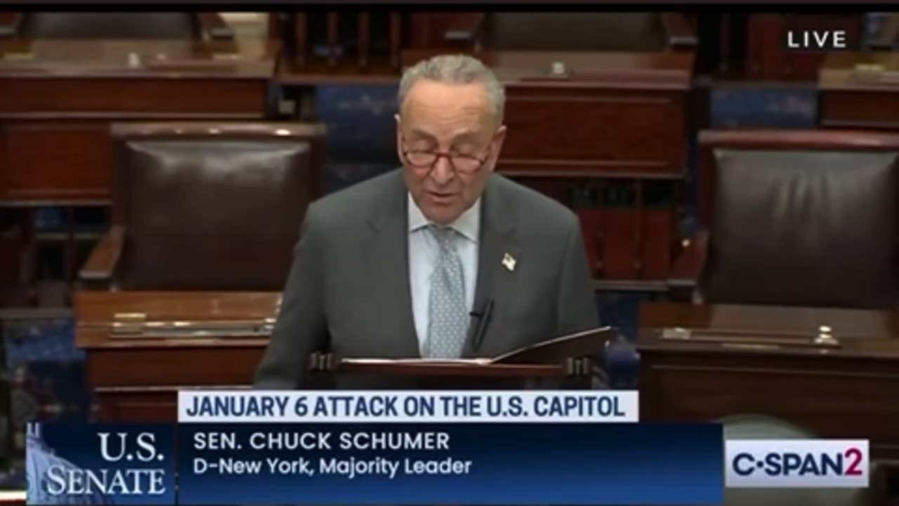 Chuck Schumer is threatening Tucker Carlson for releasing Jan 6th footage