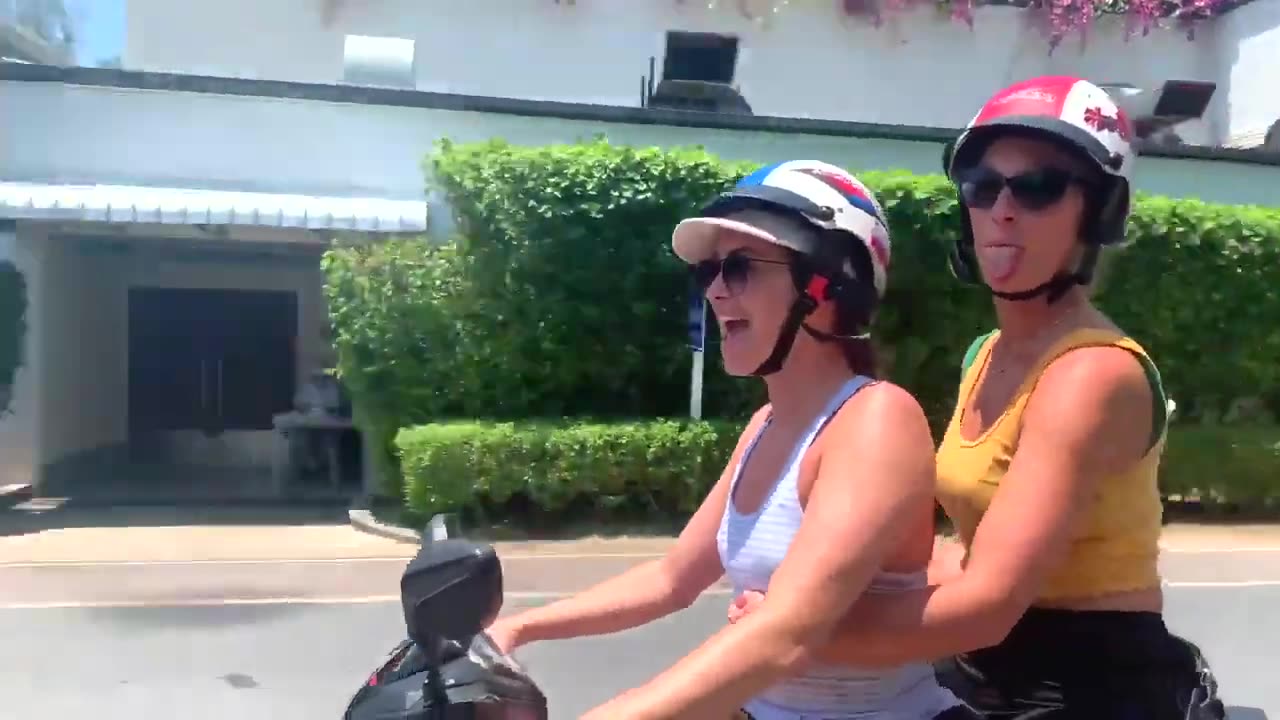 Riding Scooters in Phuket, Thailand