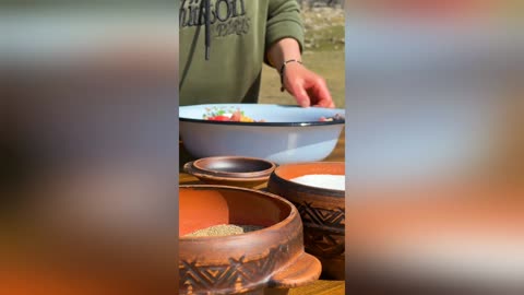 Husband and Wife in the Mountains Cooking Juicy Turkey with Azerbaijani Soganca!