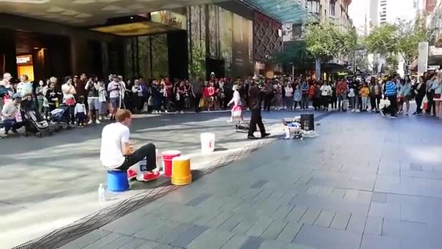 crazy busker steals my spot