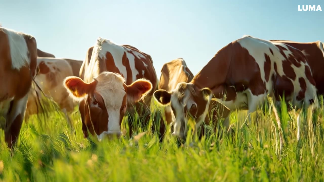 Grazing cows