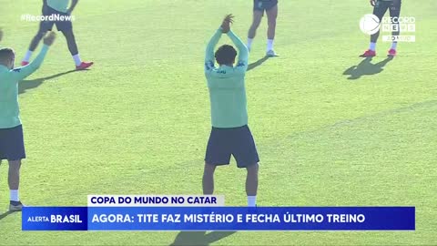 Seleção Brasileira faz último treino antes da chegada ao Catar