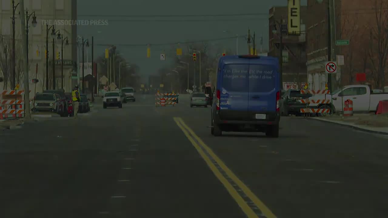 New technology installed beneath a street in Detroit can charge electric vehicles as they drive